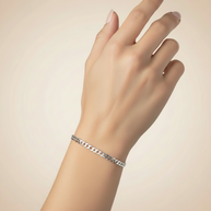 Panzerkette Armband aus Silber 925