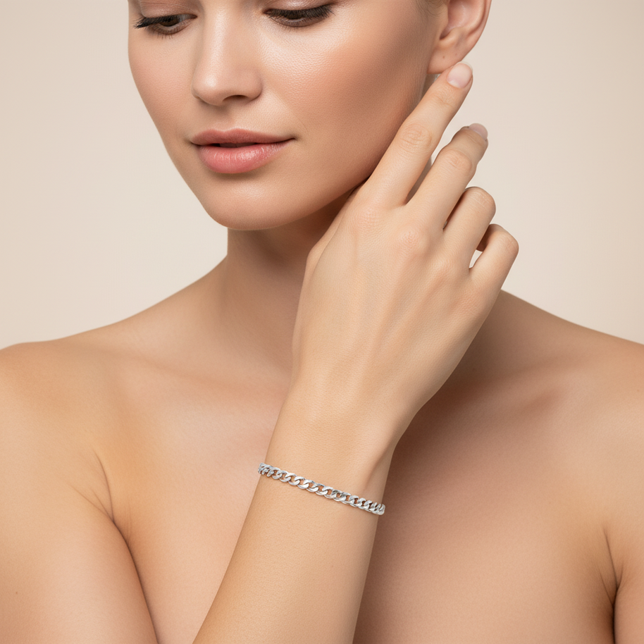 Armband Panzerkette aus Silber 925