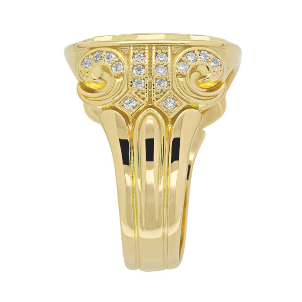 Herrenring aus Gold -russischer Adler-