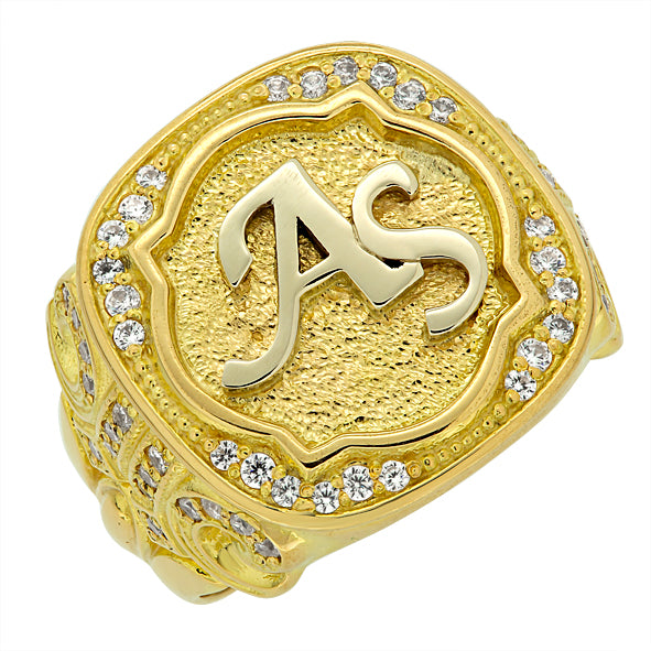 Gold Initial Ring 