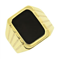 Herrenring Siegelring mit Onyx aus Gold