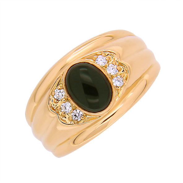 Herrenring aus Gold mit Onyx