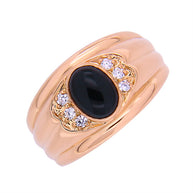 Herrenring aus Gold mit Onyx