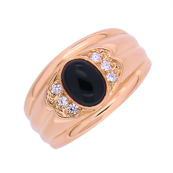Herrenring aus Gold mit Onyx
