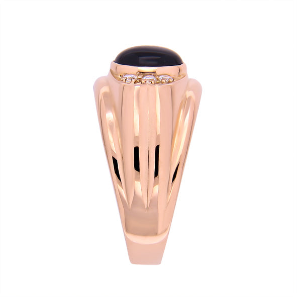 Herrenring aus Gold mit Onyx
