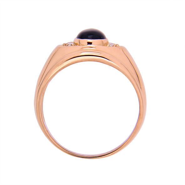 Herrenring aus Gold mit Onyx
