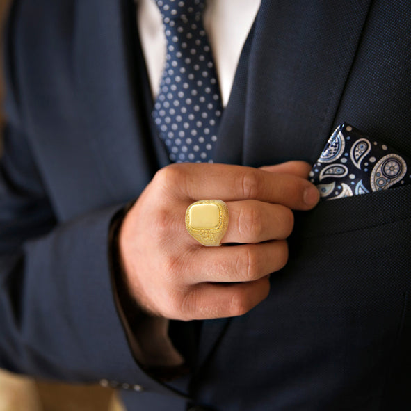 Gold signet ring