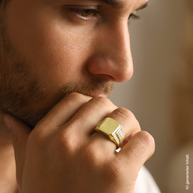 Men's Gold Ring / Signet Ring – Custom-Made