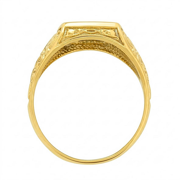 Herren Goldring / Siegelring – individuelle Anfertigung „Georg der Siegreiche“