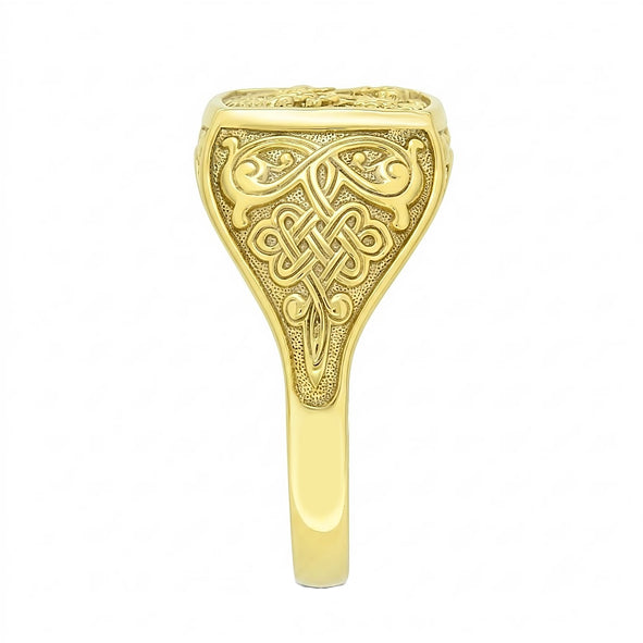 Herren Goldring / Siegelring – individuelle Anfertigung „Georg der Siegreiche“