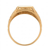 Herren Goldring / Siegelring – individuelle Anfertigung „Georg der Siegreiche“