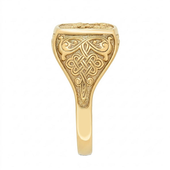 Herren Goldring / Siegelring – individuelle Anfertigung „Georg der Siegreiche“