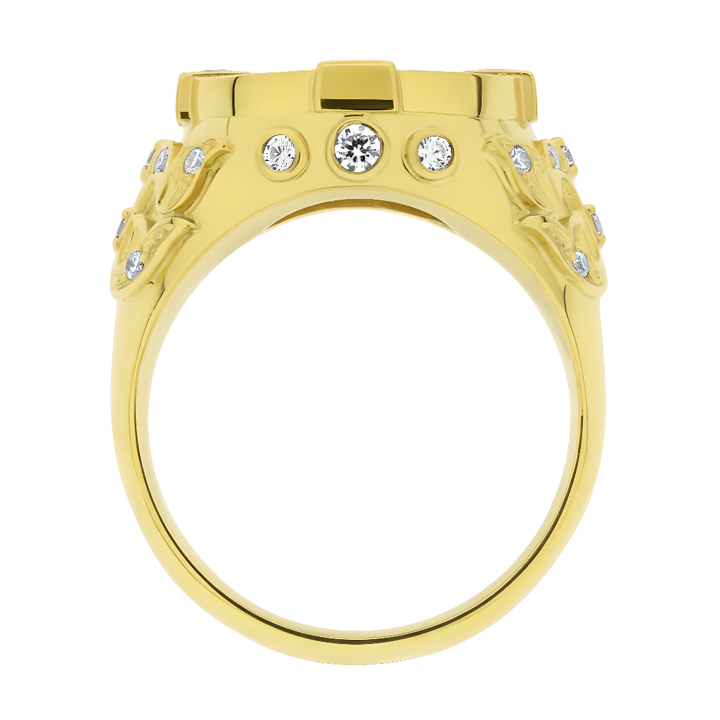 Herren Goldring / Siegelring – individuelle Anfertigung, Löwenkopf