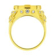 Men's gold ring, lion's head