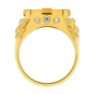 Men's gold ring, lion's head