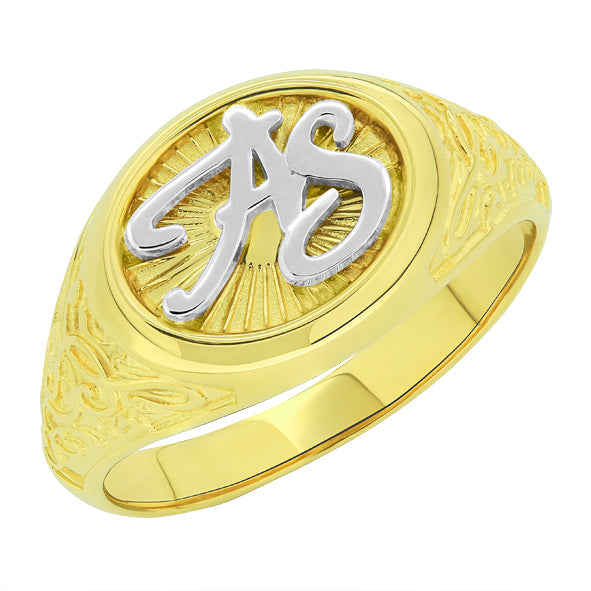 Gold Initial Ring 