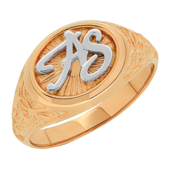 Gold Initial Ring 