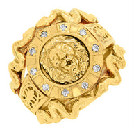 Herrenring aus Gold, Löwe
