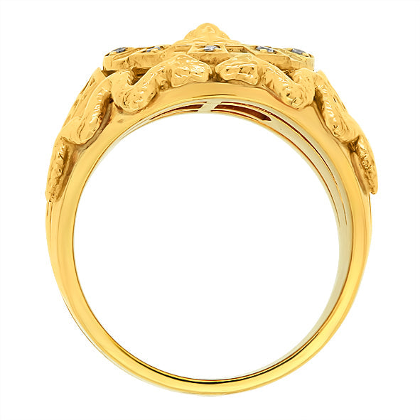 Herrenring aus Gold, Löwe