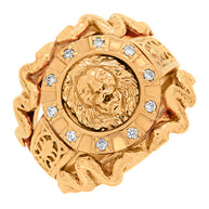 Herrenring aus Gold, Löwe