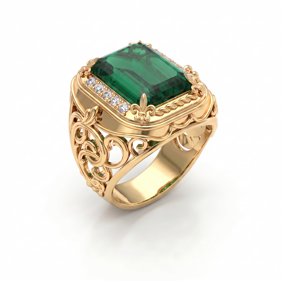 Men's gold ring 