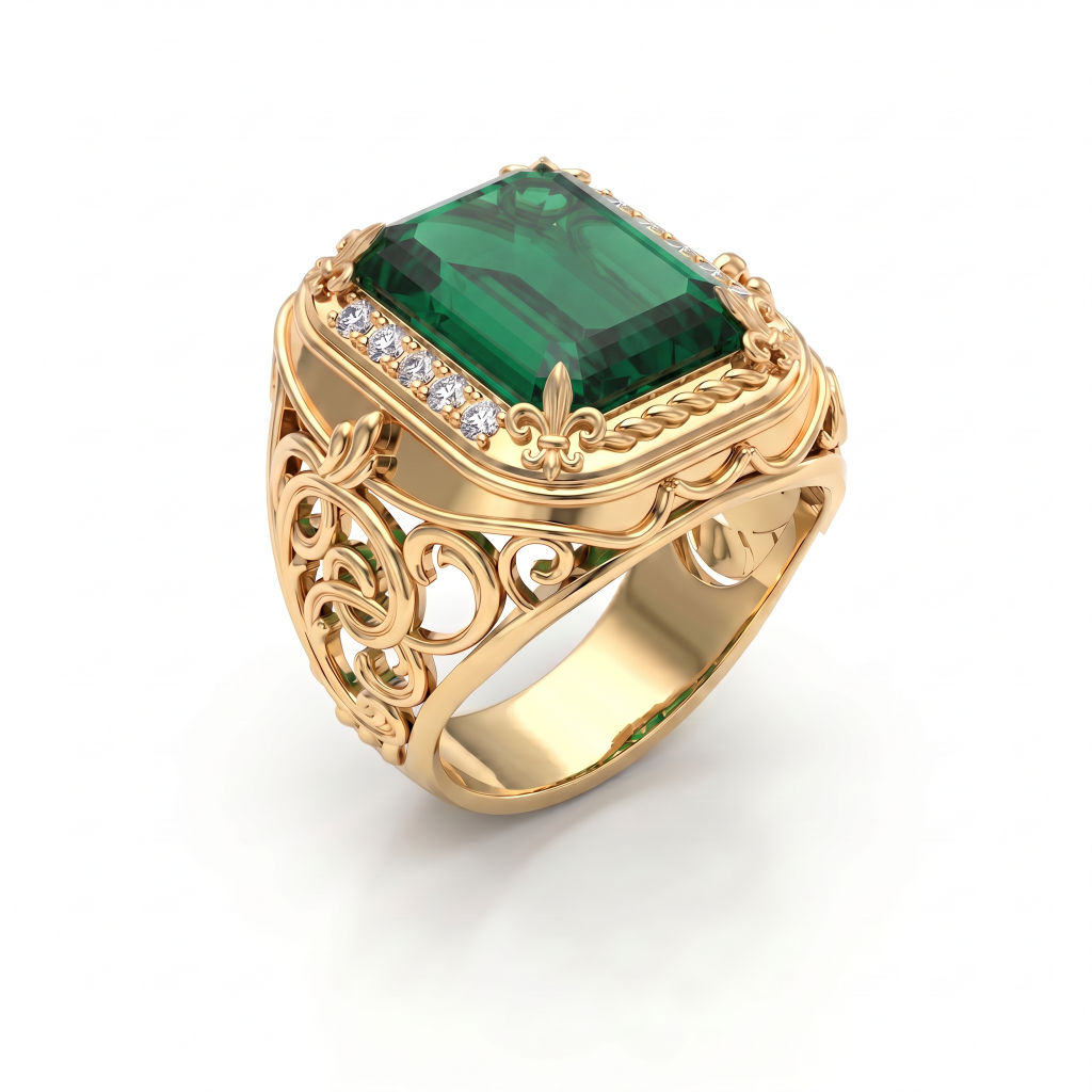 Men's gold ring 