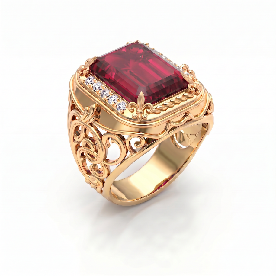 Men's gold ring 