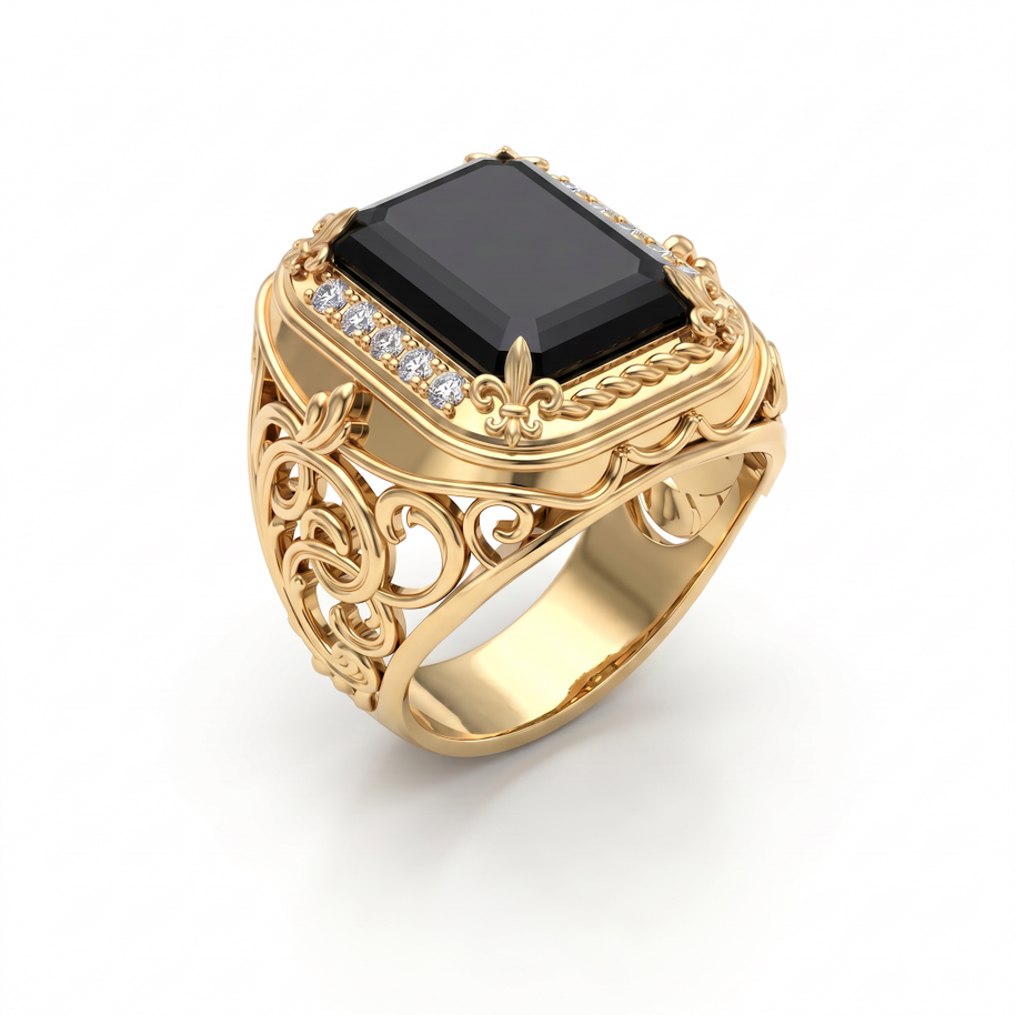 Men's gold ring 
