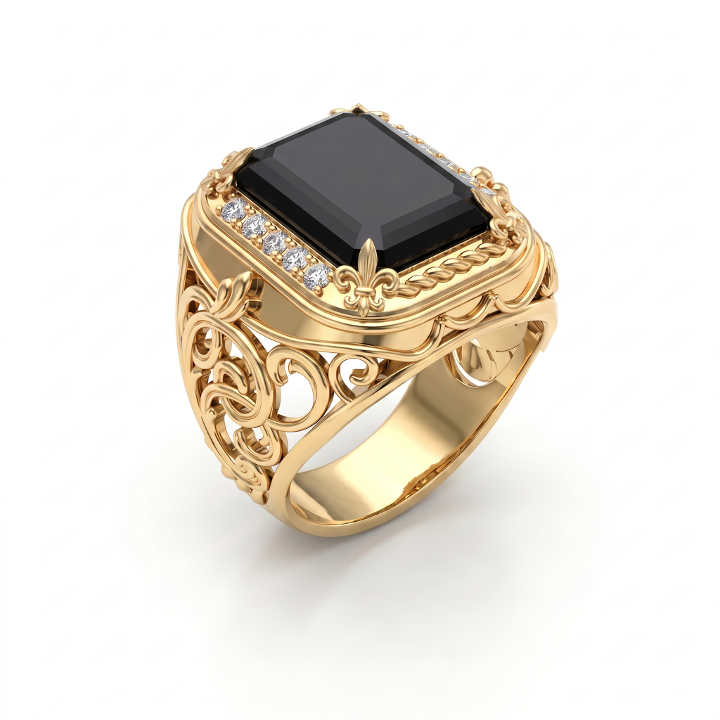 Men's gold ring 