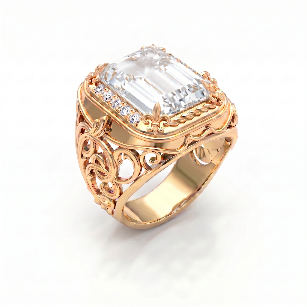 Men's gold ring 