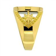 Herrenring aus Gold mit Onyx