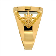 Herrenring aus Gold mit Onyx