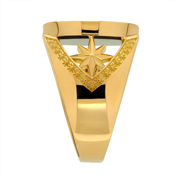 Herrenring aus Gold mit Onyx