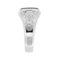 Herrenring aus Silber 925 mit Onyx