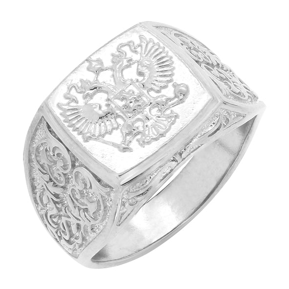 Herrenring aus Silber 925 -russischer Adler-