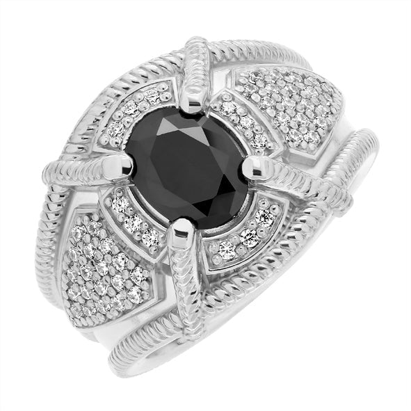 Silberring, Herrenring mit Zirkonia