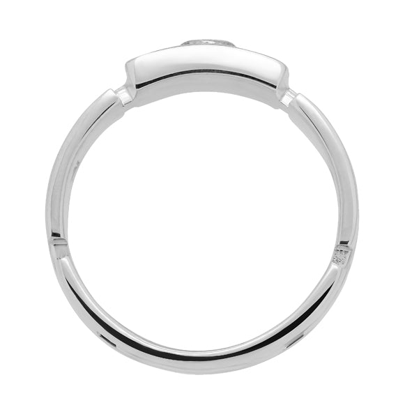 Herrenring aus 925er Silber mit Stein, Zirkonia