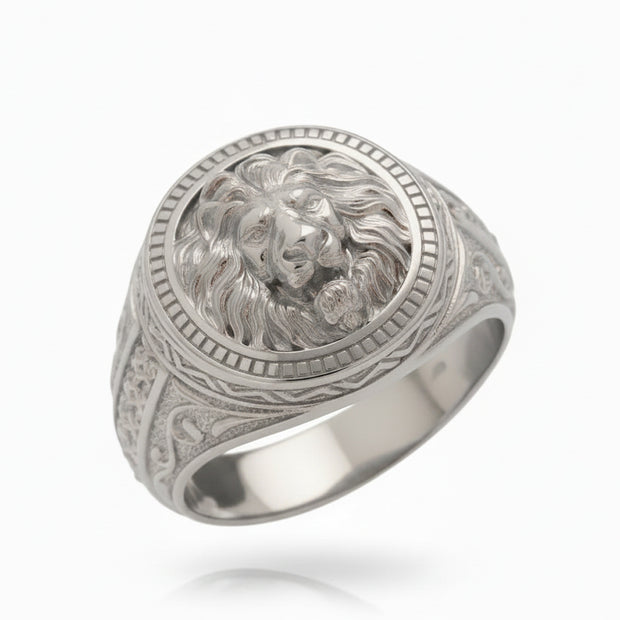 Silberring, Herrenring aus 925er Silber Löwe