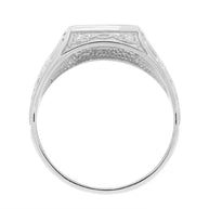 Men's ring made of 925 silver, George the Victorious