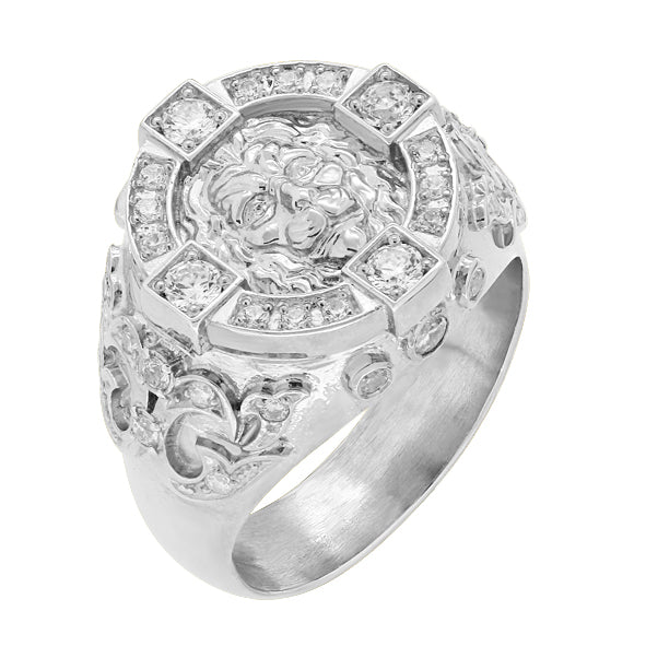 Silberring, Herrenring aus 925er Silber LÖWE