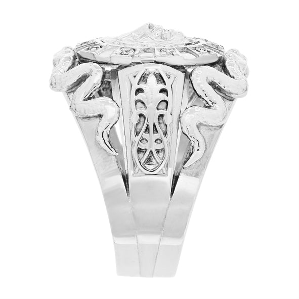 Herrenring aus 925er Silber Löwe