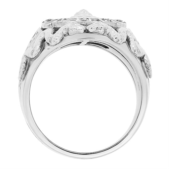 Herrenring aus 925er Silber Löwe