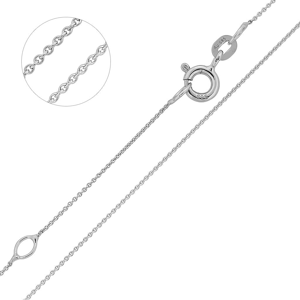 Ankerkette Halskette Weißgold 585