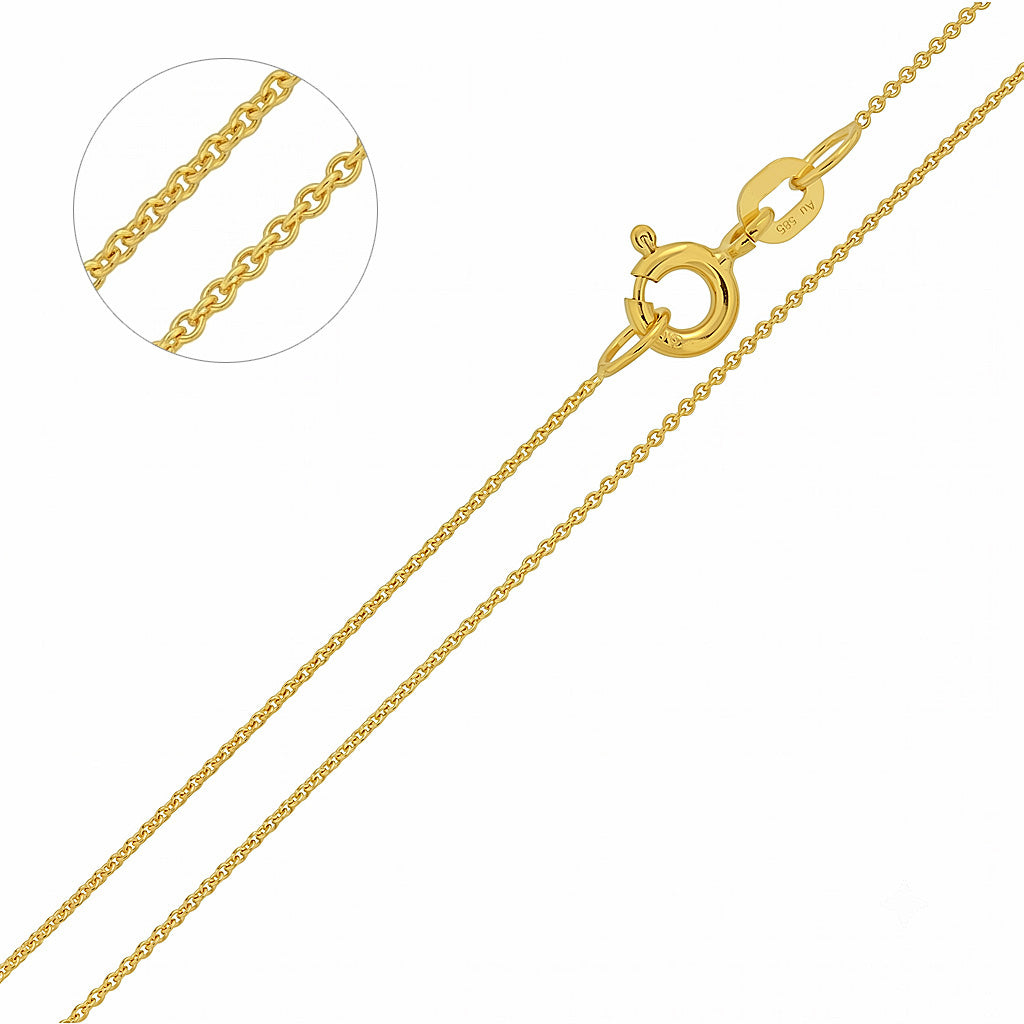 Ankerkette Halskette Gelbgold 585
