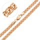 Handmade Bismarck chain, Garibaldi chain, 585 / 14 kt red gold