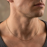 Handmade Bismarck chain, Garibaldi chain, 585 / 14 kt red gold