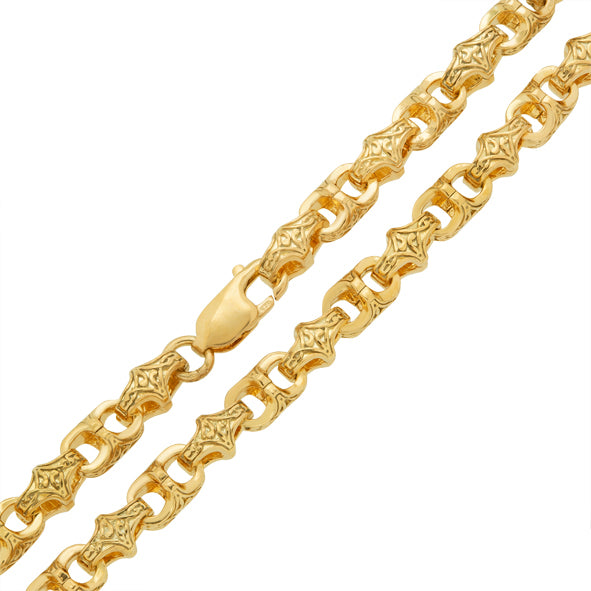 Золотая литьевая цепь Краб