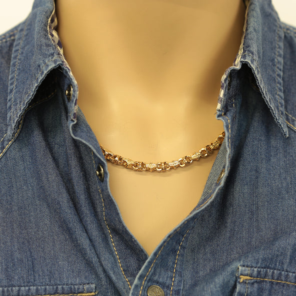 Золотая литьевая цепь Краб