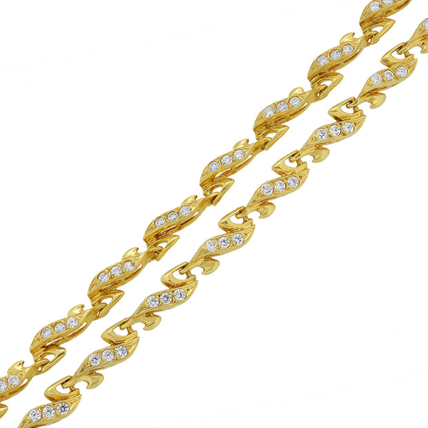 Women's Necklace with stone / Solid Chain