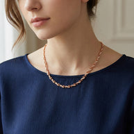 Women's Necklace with stone / Solid Chain